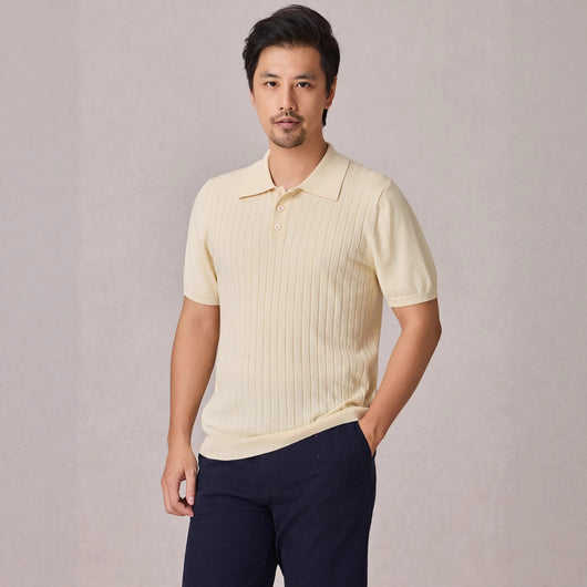 Polo Tejido Elástico Manga Corta para Hombre - Image 3