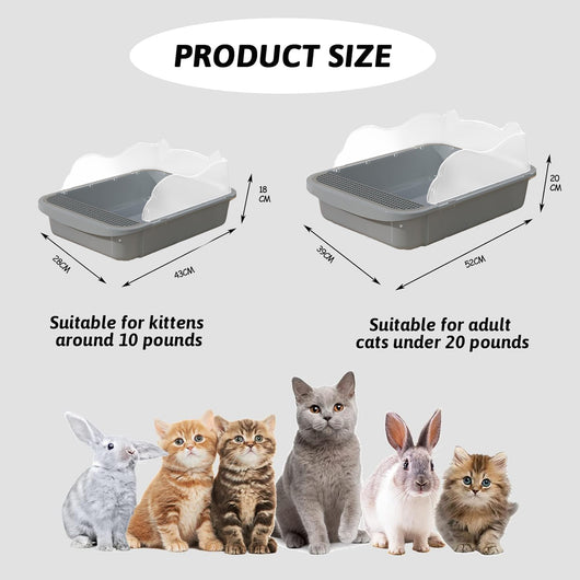 Arenero Tamizable para Gatos Pequeños con Bordes Altos y Bandeja Desmontable - Image 2