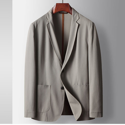 Blazer Ejecutivo Elástico de Color Liso para Hombre - Image 12