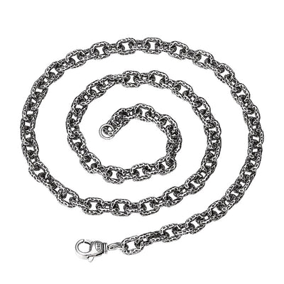 Collar de Plata Esterlina S925 con Patrón de Meteorita para Hombre - Image 4