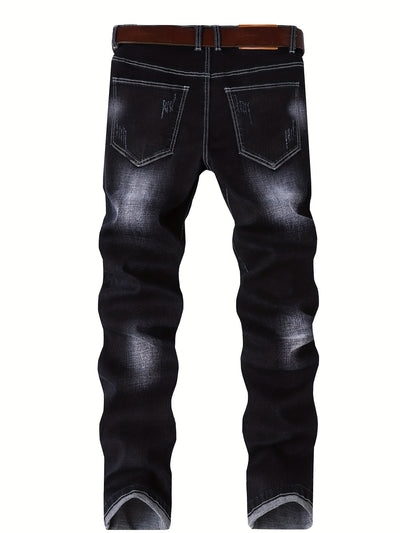 Pantalones Vaqueros Stretch Rotos con Detalles Bordados para Hombre - Image 13