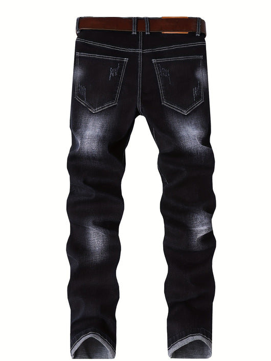 Pantalones Vaqueros Stretch Rotos con Detalles Bordados para Hombre - Image 13