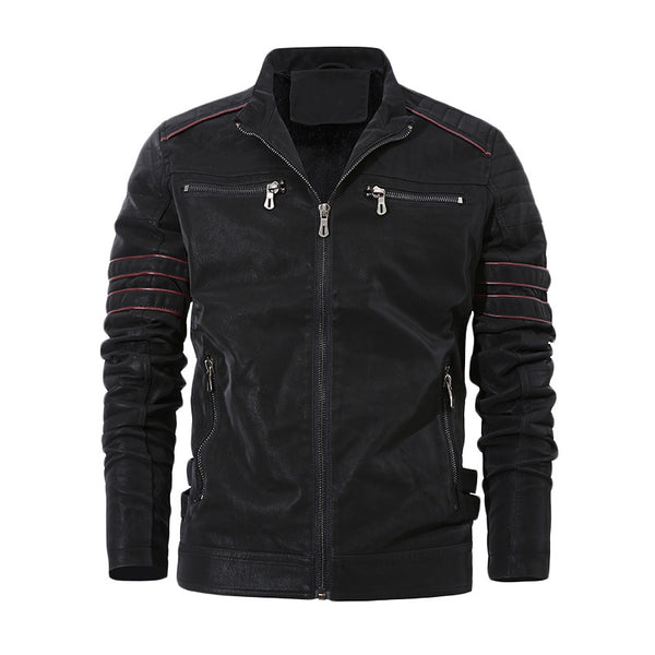 Chaqueta de Cuero y Polar para Hombre Otoño Invierno