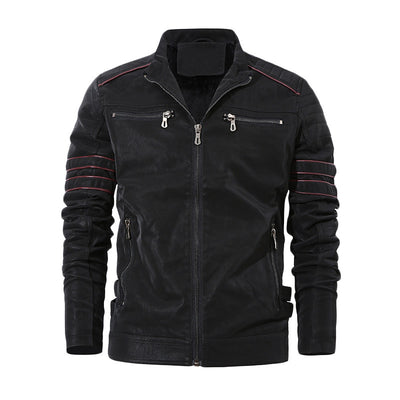 Chaqueta de Cuero y Polar para Hombre Otoño Invierno