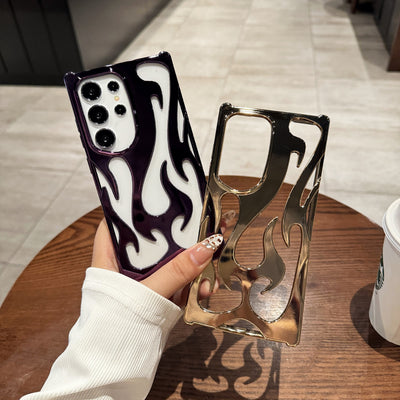 Funda Protectora S24 con Patrón Flame Hueco y Disipación de Calor