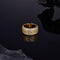 Mens 925 Plateado Full-Set Moissanite Swivel Cuban Ring No 7 Mozambique Dorado