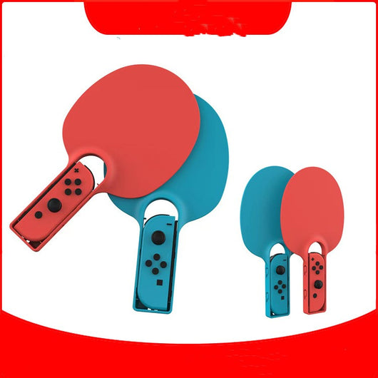 Blue and red table tennis racket grips for Nintendo Switch Joy-Con controllers, with a white ping pong ball. - Image 10