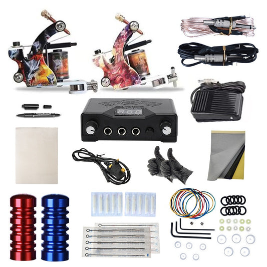 Máquina Tatuadora Dual de Práctica Profesional con Motor de Bobina