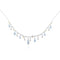 S925 Plateado Natural Topaz Necklace Sky Azul Topaz Pendant