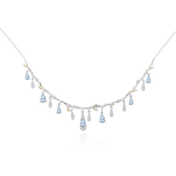 Collar de Topacio Natural en Plata S925