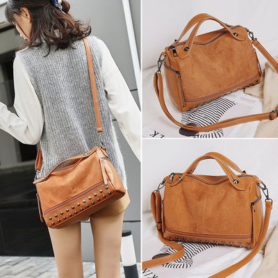 Bolso Retro para Mujer con Remaches y Acabado Mate - Versátil y Elegante - Image 13