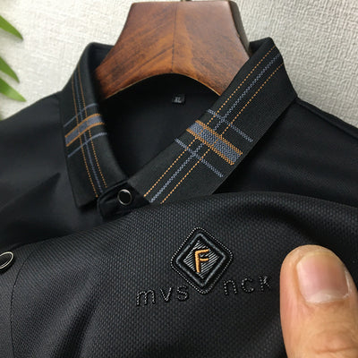 Polo Holgado Bicolor con Solapa de Manga Corta en Tela Ice Silk - Image 3
