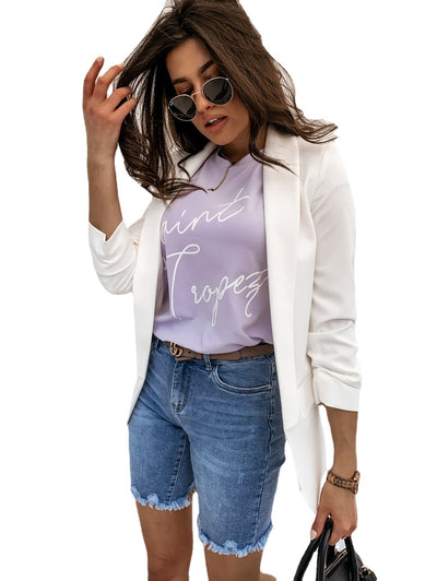 Pantalones Vaqueros Rotos con Flecos - Jeans Corte Cinco Puntos Estilo Verano - Image 2