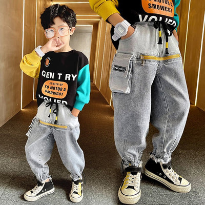 Pantalones Casuales para Niños - Jeans Versátiles Primavera y Otoño