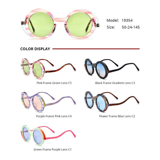 Gafas de Sol Redondas Multicolor - Unisex con Estilo Retro - Image 2