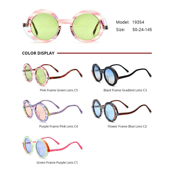 Gafas de Sol Redondas Multicolor - Unisex con Estilo Retro