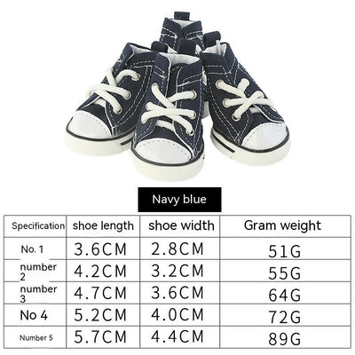 Zapatos para Mascotas de Lona Denim Transpirables y Cómodos - Image 15