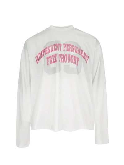 Playera Suelta de Algodón Puro para Hombre y Mujer - Manga Larga Primavera Otoño - Image 14
