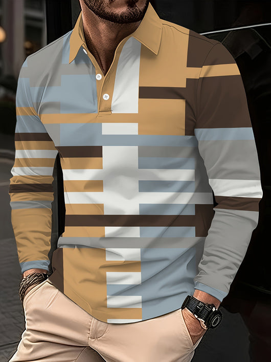 Camisa Casual Slim Fit con Estampado 3D y Cuello Solapa - Image 6