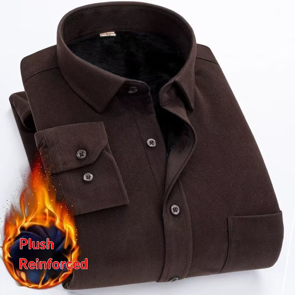 Camisa de Pana Gruesa de Manga Larga para Hombre