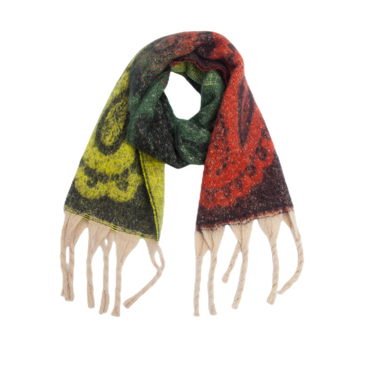 Bufanda Jacquard Paisley con Flecos Gruesos - Image 7