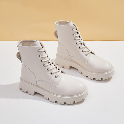 Botas Martin Plataforma Cuero Estilo Británico para Mujer - Image 6