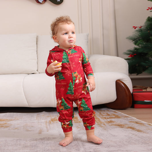 Conjunto Navideño Familiar de Pantalones Largos para Niños y Niñas - Image 14