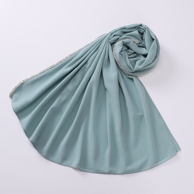 Pañuelo Chifón Malayo Diamond Bright con Bordes Largos - Image 15