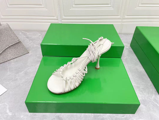 Sandalias de Tacón Alto Stiletto con Correa y Piel de Oveja - Image 5