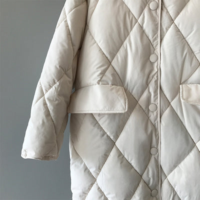 Chaqueta Acolchada para Mujer con Cuello de Piel y Diseño Rombo - Image 25