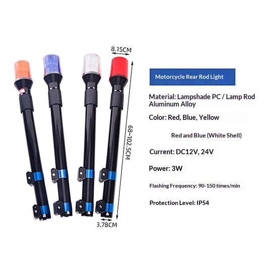 Luz Estroboscópica LED Roja y Azul para Motocicleta Patrol - Image 2