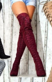 Botas Stiletto Largas de Gamuza para Mujer - Elegancia y Sofisticación - Image 2