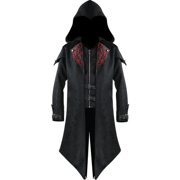 Abrigo Medieval Patchwork Retro para Hombre - Estilo Vintage Halloween - Image 3