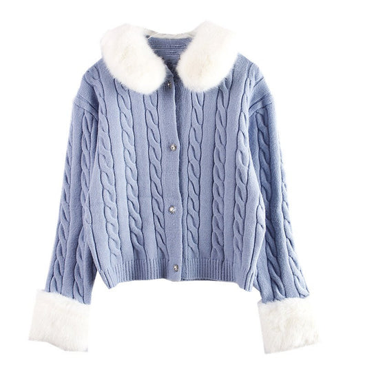 Cardigan de Lana Tejida para Mujer con Puños Ajustados - Image 14