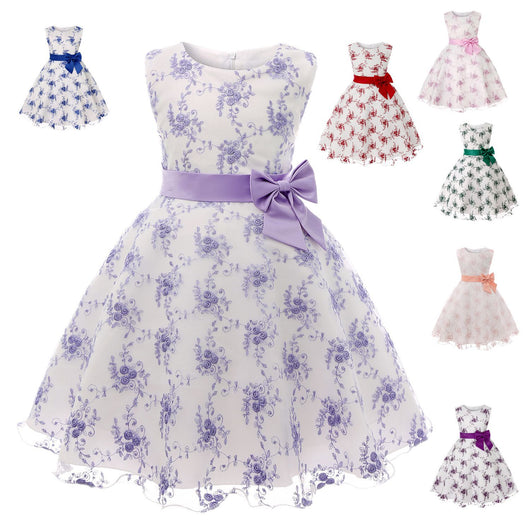 Vestido Princesa Niña con Encaje y Bordados - Image 22