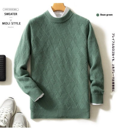 Suéter de Cuello Redondo en Cashmere Premium para Hombre - Image 23