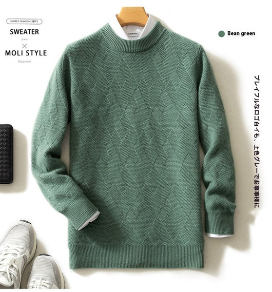 Suéter de Cuello Redondo en Cashmere Premium para Hombre - Image 23