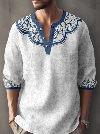 Camisa de Lino Bambú con Impresión 3D Digital de Manga Larga Estilo Europeo - Image 26