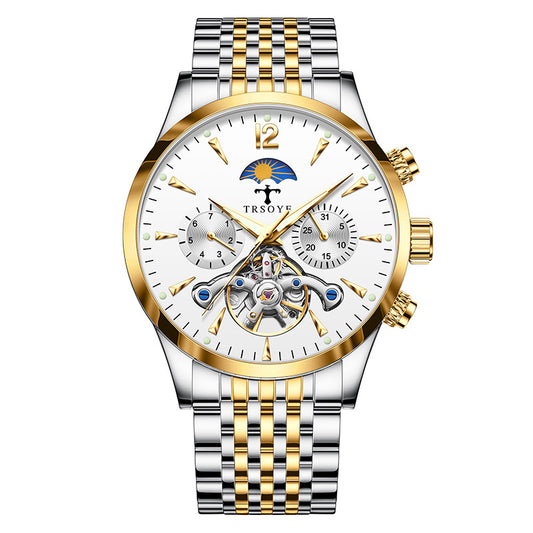 Reloj Mecánico Tourbillon Hueco Luminoso Resistente al Agua para Hombre - Image 2