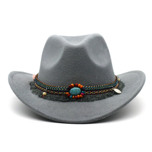 Sombreros Vaquero de Fieltro Enrollado Unisex