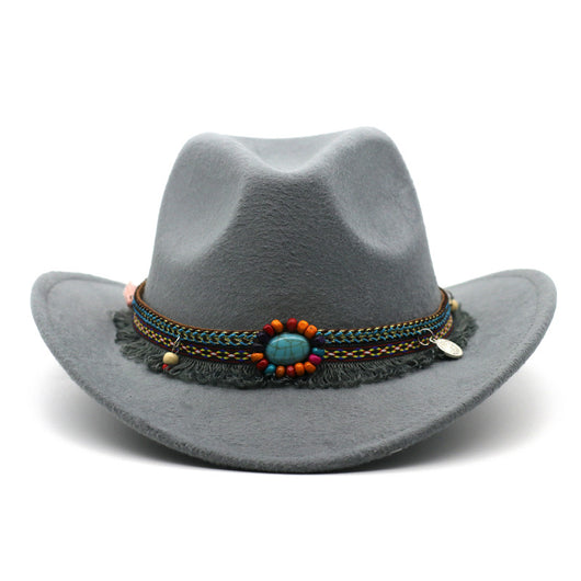 Sombreros Vaquero de Fieltro Enrollado Unisex