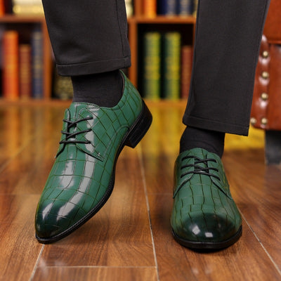 Zapatos de Cuero Formales Transpirables con Punta Elegante - Image 3