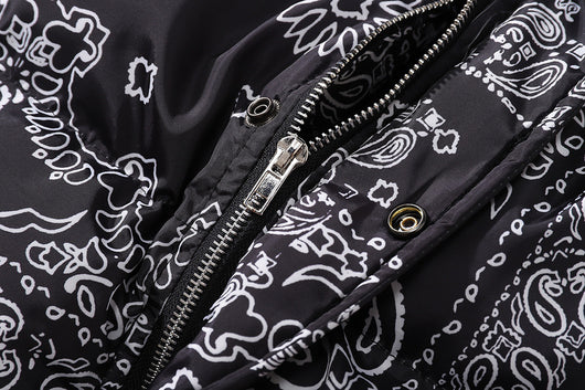 Abrigo Grueso Hip-hop de Algodón Flor de Anacardo para Hombre - Image 15