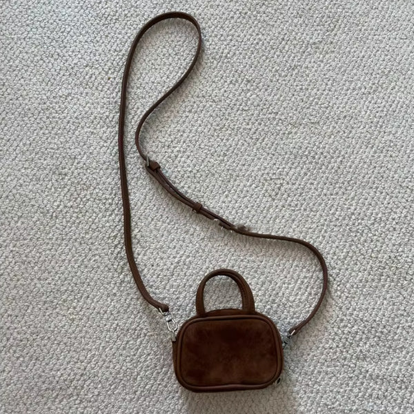 Bolsa Cintura Mini de Cuero Genuino con Dije Bowling