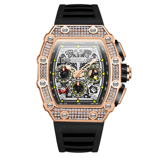 Reloj Mecánico Multifuncional con Diamantes - Elegancia y Precisión - Image 6