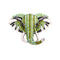 Fashion Full Rhinestone Elephant Brooch Rhinestone Animal Brooch Retro Green Brooch