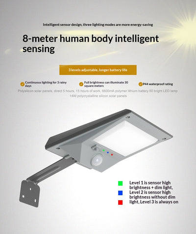 Luces Solares LED con Sensor de Movimiento - Impermeables para Exterior - Image 16