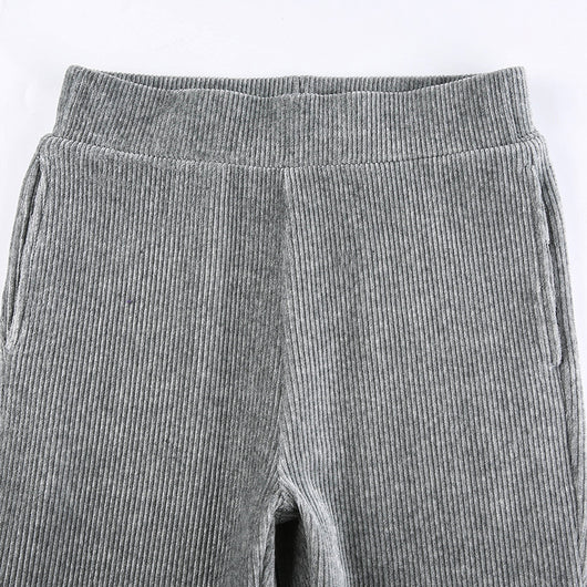 Pantalones de Pana Cintura Alta con Bolsillos - Corte Relajado y Slim - Image 28