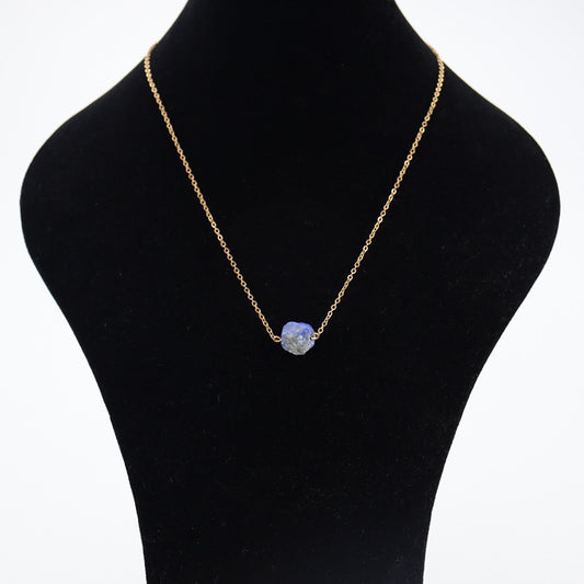 Collar Colgante de Cristal Natural en Piedra Bruta