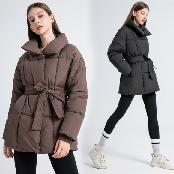 Abrigo Acolchado Talla Grande para Mujer - Chaqueta de Algodón Grueso Largo